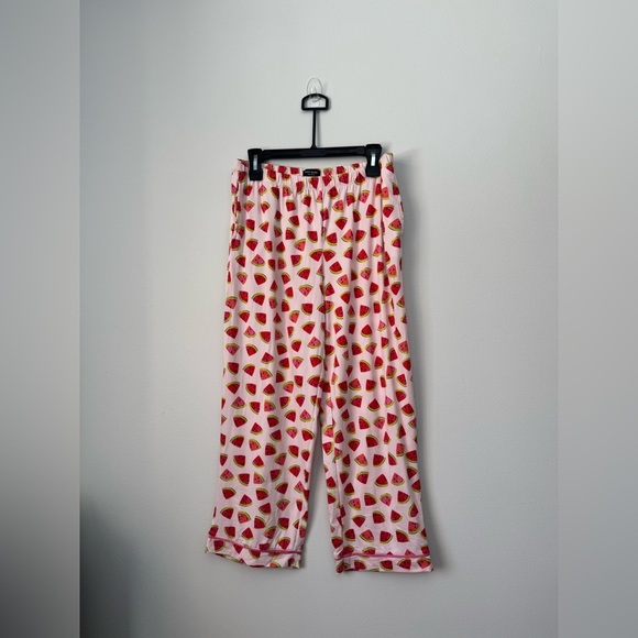 Kate Spade Brushed Jersey Short Sleeve Cropped PJ Set (Watermelon Slices) Size M - Picture 9 of 13